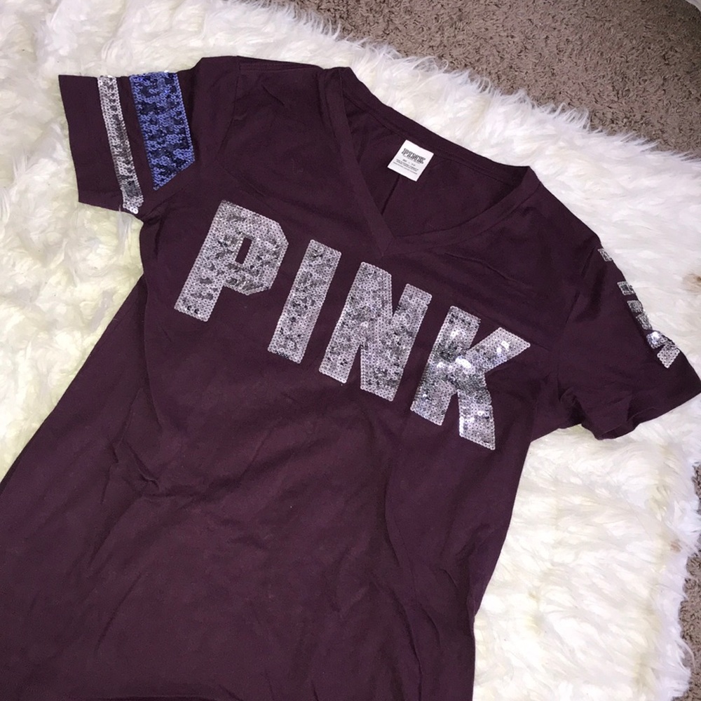 PINK Bling Vneck T-shirt